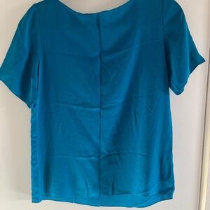 Vintage blue silk Nordstrom blouse size S
